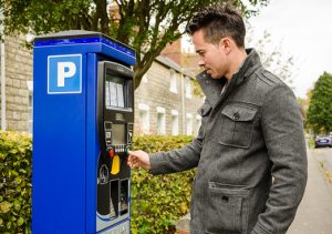 Man using Elite LS Parking terminal