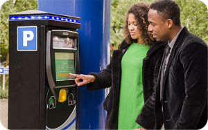 METRIC pay and display parking terminal